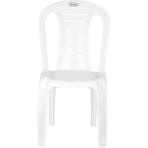 Simple Plastice Chair In White Color