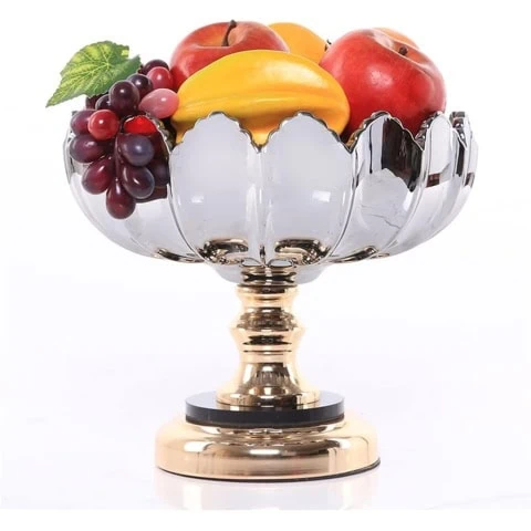 Fruit Bowls, Decorative Bowls, Coffee Table Fruit Tray, Crystal Glass Centerpiece Bowls, Serving Cooking Dining Plates