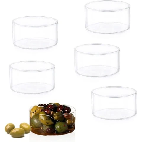 Borosil New Large Glass Bowl Set,CLEAR, 6 Oz /180 ml Set of 6 , VCLK180