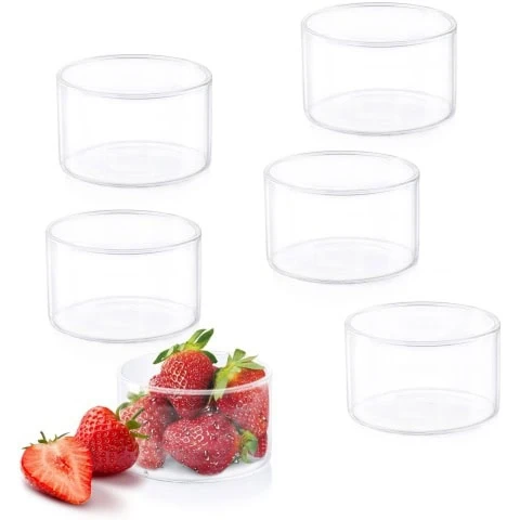 Borosil Small Glass Bowl Set, 105ml, Clear, Set Of 6