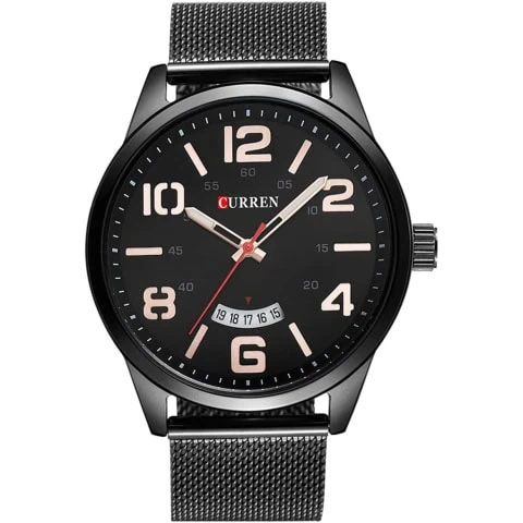 CURREN 8236 Metal Strap Round Analog Watch