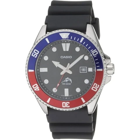 Casio Men's Black Dive  BlackRed Watch